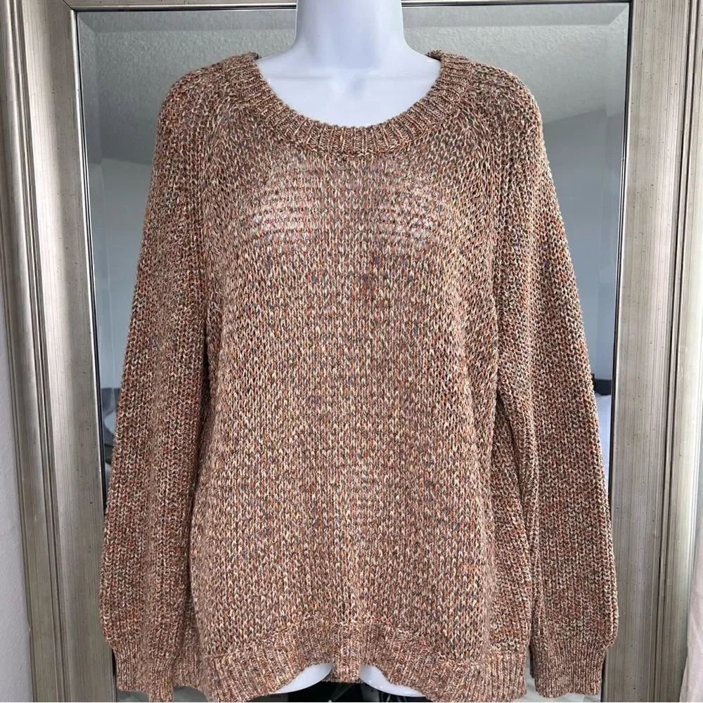 MADEWELL Marled Beverly Pullover Sweater Size L.